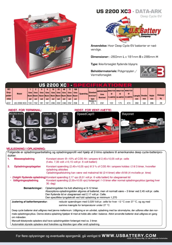 US 2200 Batteri #Kampagne# opnå gratis fragt