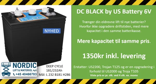 DC Black Batteri #Kampagne# gratis fragt